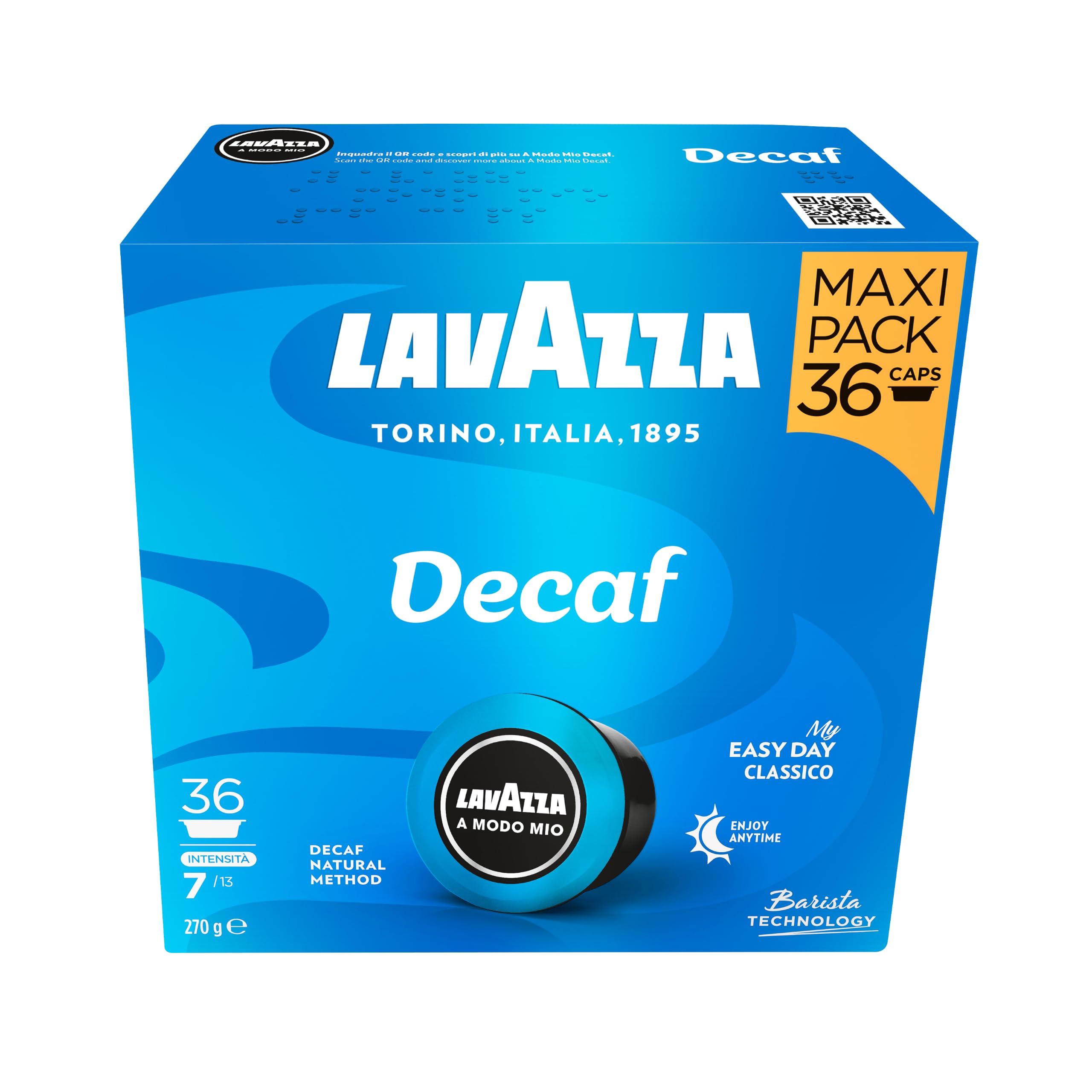 Lavazza, A Modo Mio Dek, 36 Decaffeinated Coffee Pods