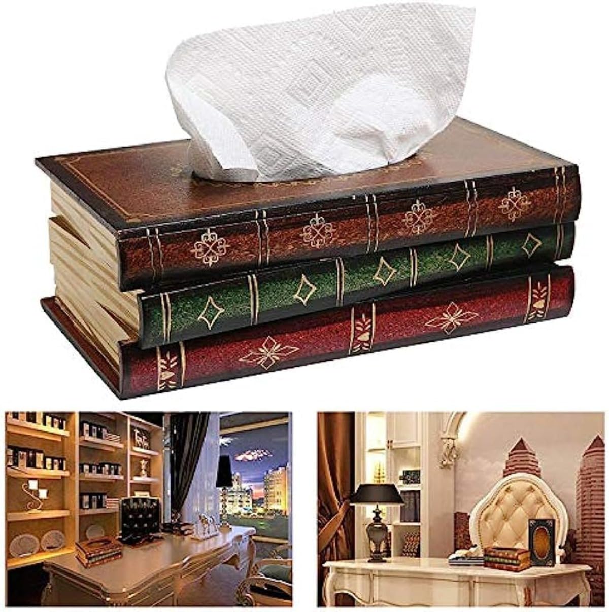 イタリア製 象嵌 ティッシュケース 木製ティッシュボックス