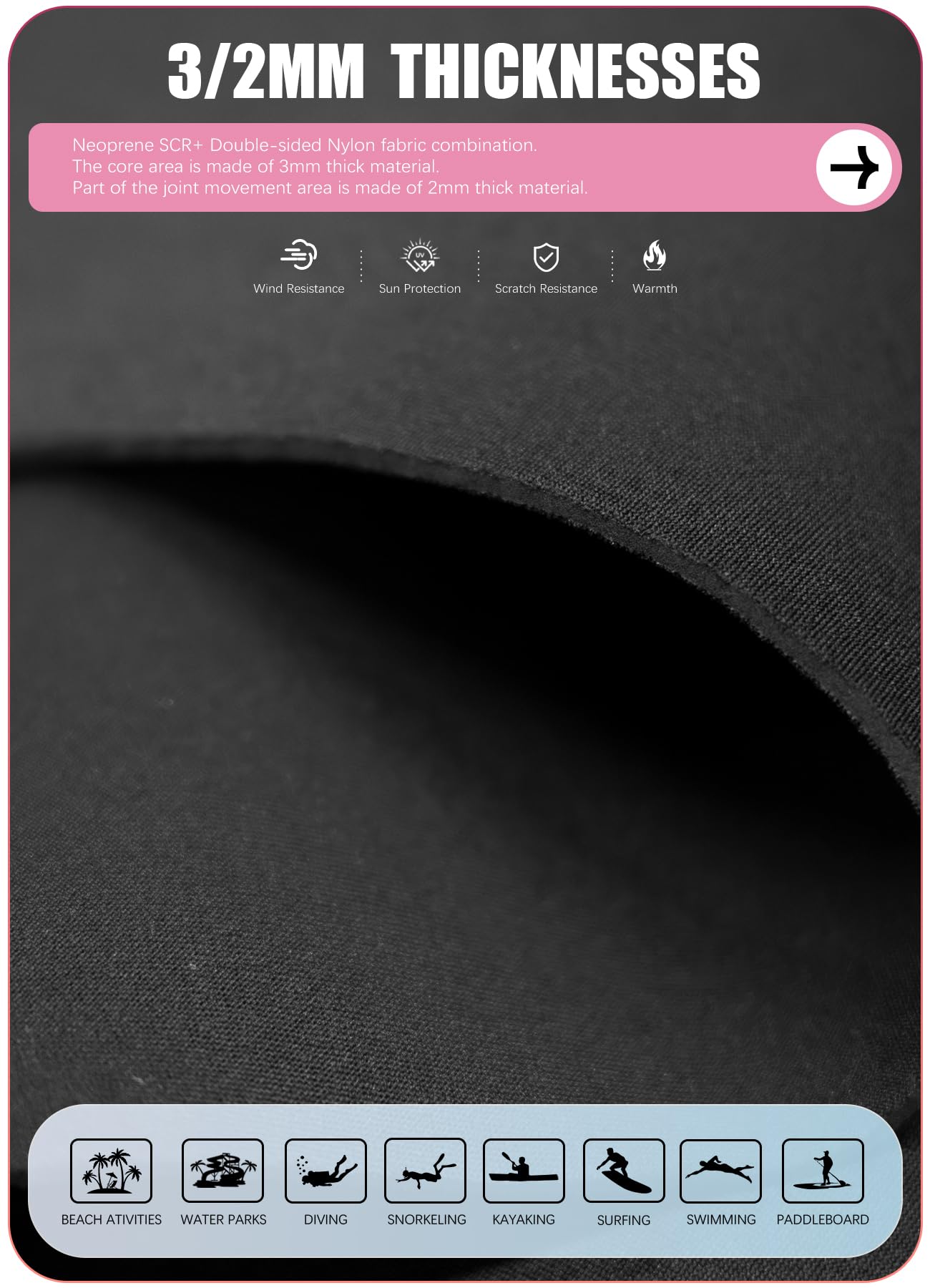 Hevto Kids Wetsuit for Boys Girls Toddler Youth 3/2mm Neoprene Full Wet Suits in Cold Water for Swimming Surfing Diving