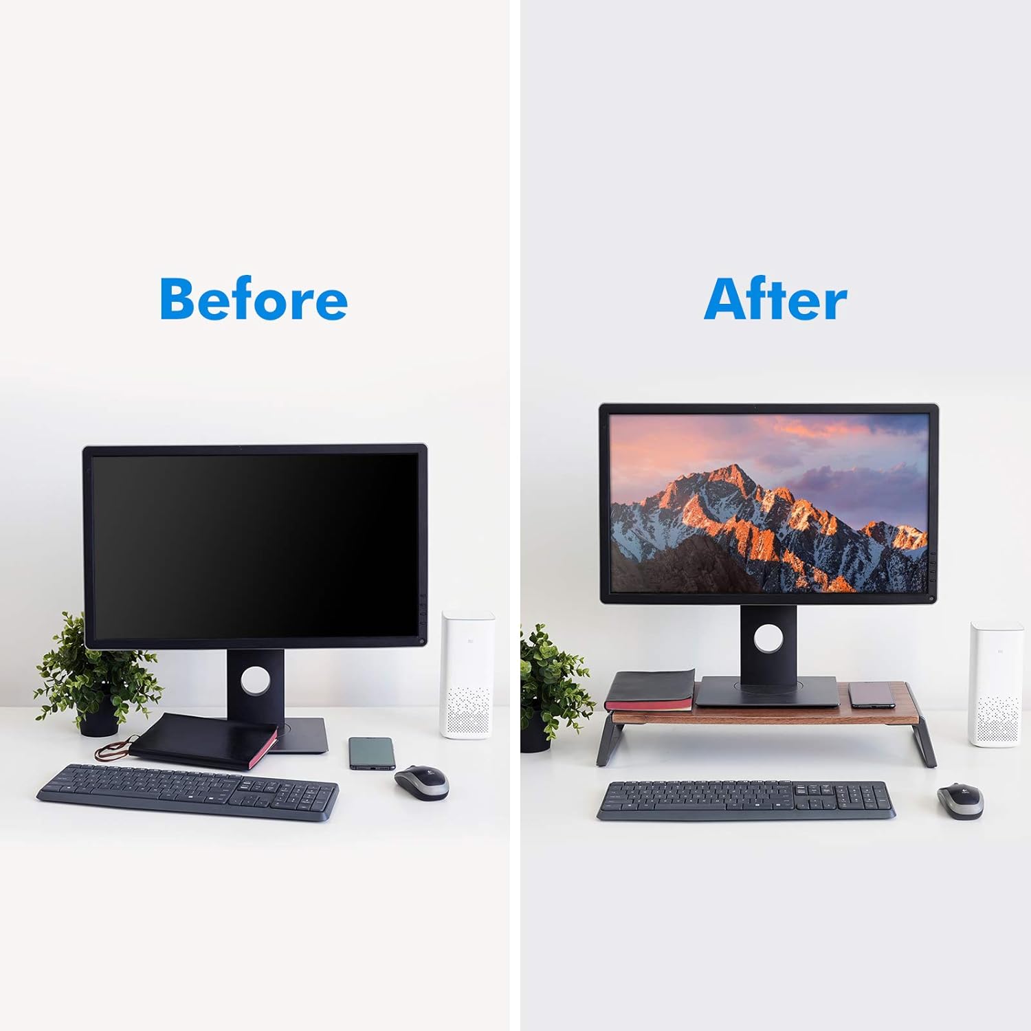 Limited Discount Viozon Monitor Stand Compatible with Monitor, PC, Laptop, Printer, fax, Wood Computer Riser Desk Storage Organizer with Metal Feet for Keyboard & Multi-Media, Platform Save Space(ID-20M) Review Viozon Monitor Stand Compatible with Monitor, PC, Laptop, Printer, fax, Wood Computer Riser Desk Storage Organizer with Metal Feet for Keyboard & Multi-Media, Platform Save Space(ID-20M)