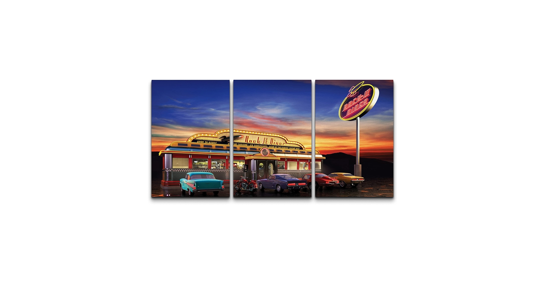 Amazon.com: wall26 Canvas Print Wall Art Set Vintage 1950s