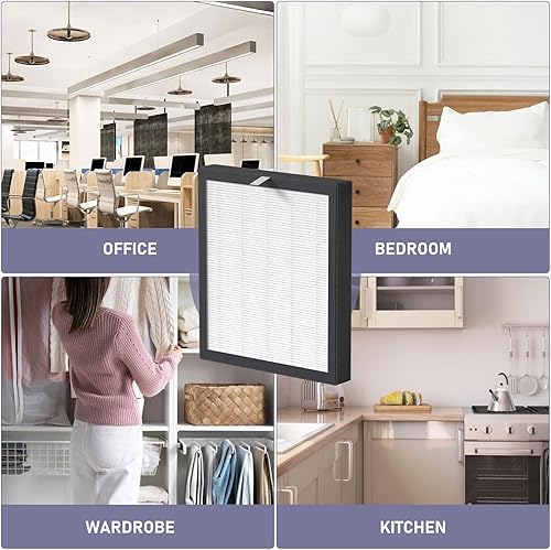 Miniatura 7 de TZ-K2 - Filtro de repuesto True HEPA compatible con purificador de aire ToLife TZ-K2, filtro de carbón activado HEPA 3 en 1 de alta eficiencia