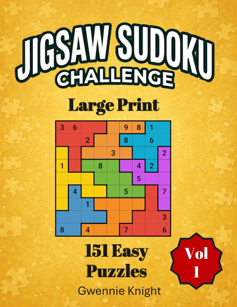 Jigsaw Sudoku Challenge: Large Print