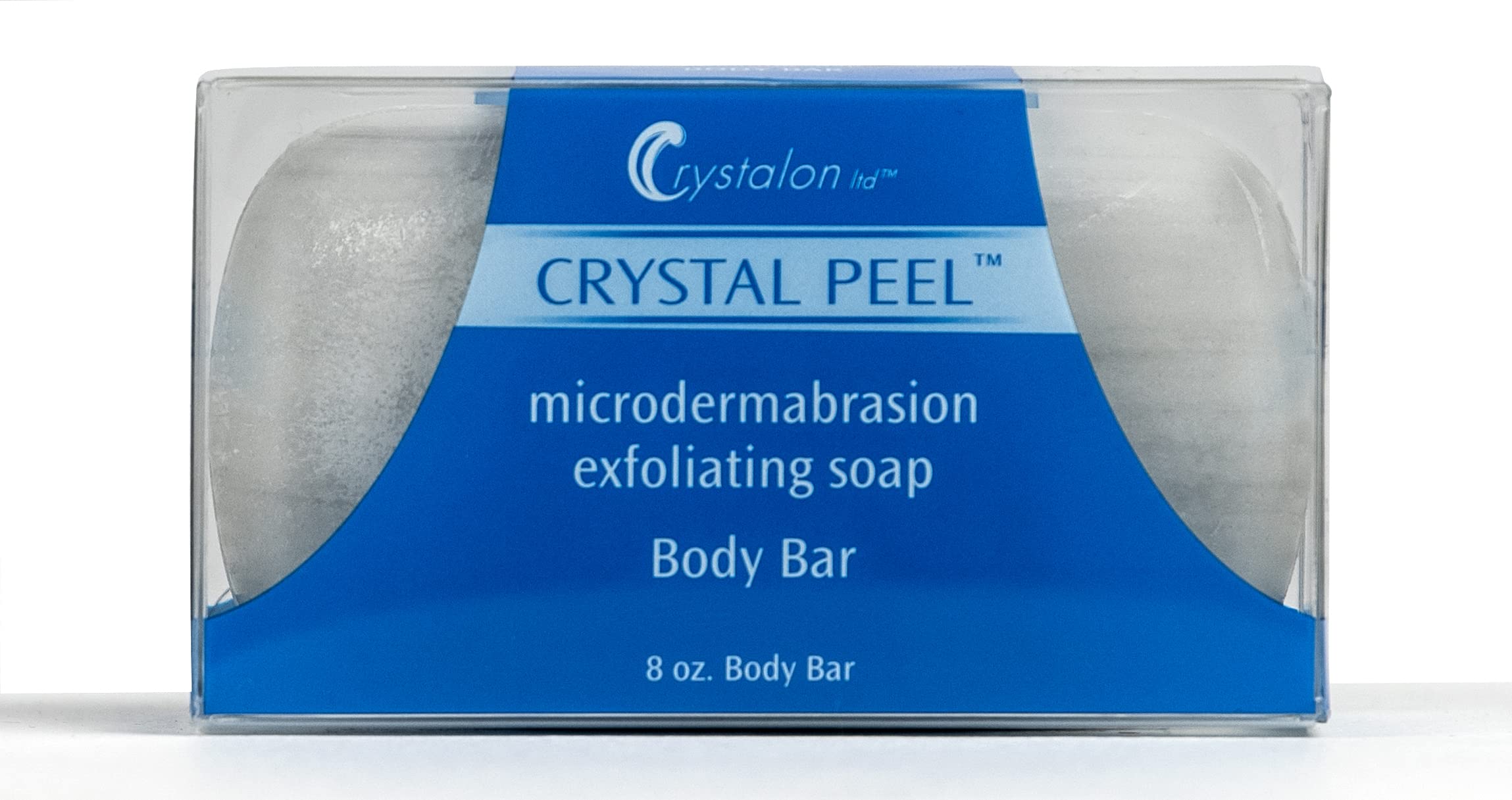 Exfoliating Bar Soap for Men & Women, Crystal Peel Luxury Microdermabrasion Hydrating & Exfoliating Body Soap Bar Solid Magnesium Mineral Scrub for Buffing Away Dirt & Oil Smooths Skin, Lemongrass 8oz