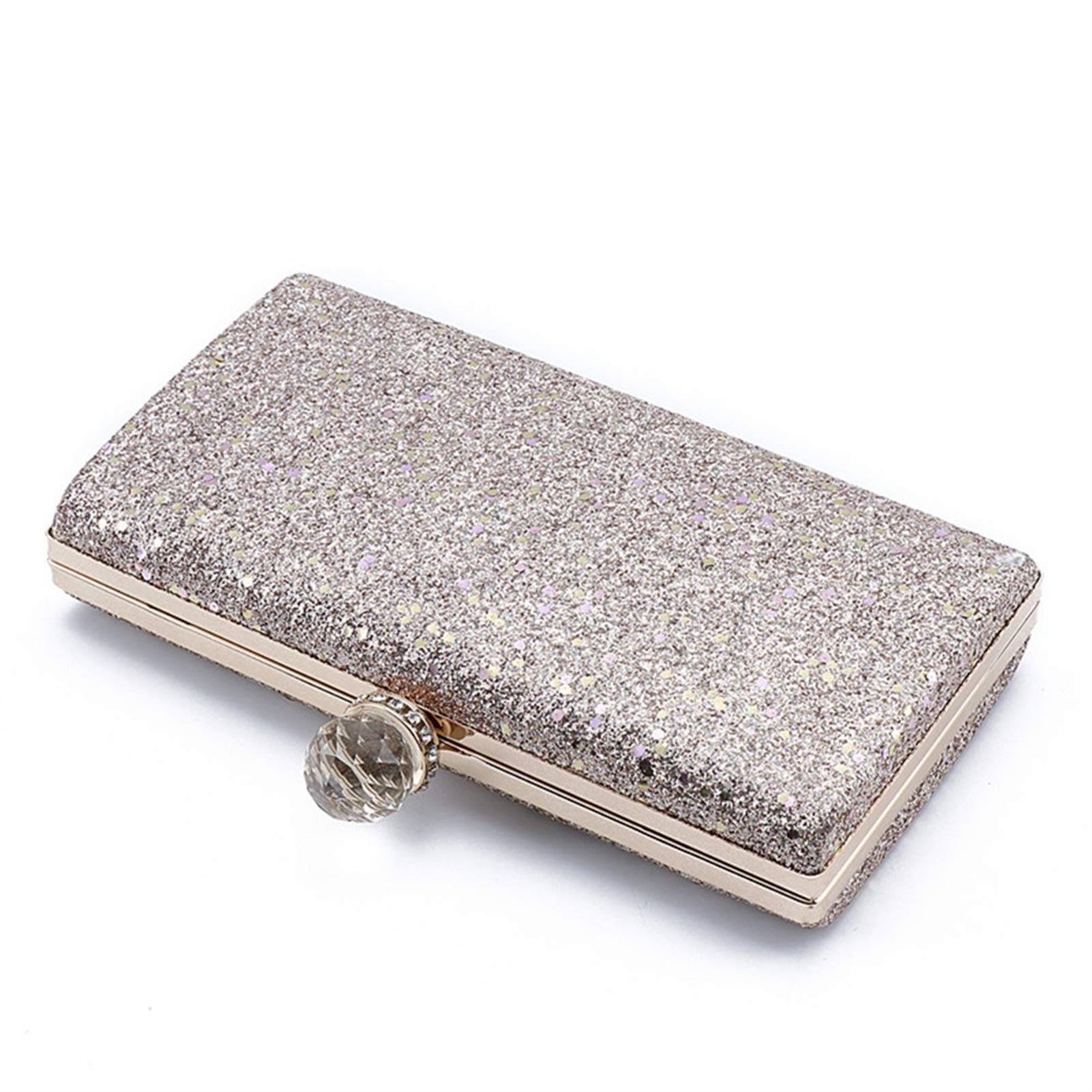 Bolso de Noche Mujeres Clutch Fiesta Ceremonia, Bolso de embrague de noche elegante Bling Bling lentejuelas Rhinestone de noche cóctel nupcial Prom Mensajero monedero bolso Crossbody Bolso Nupcial Clá