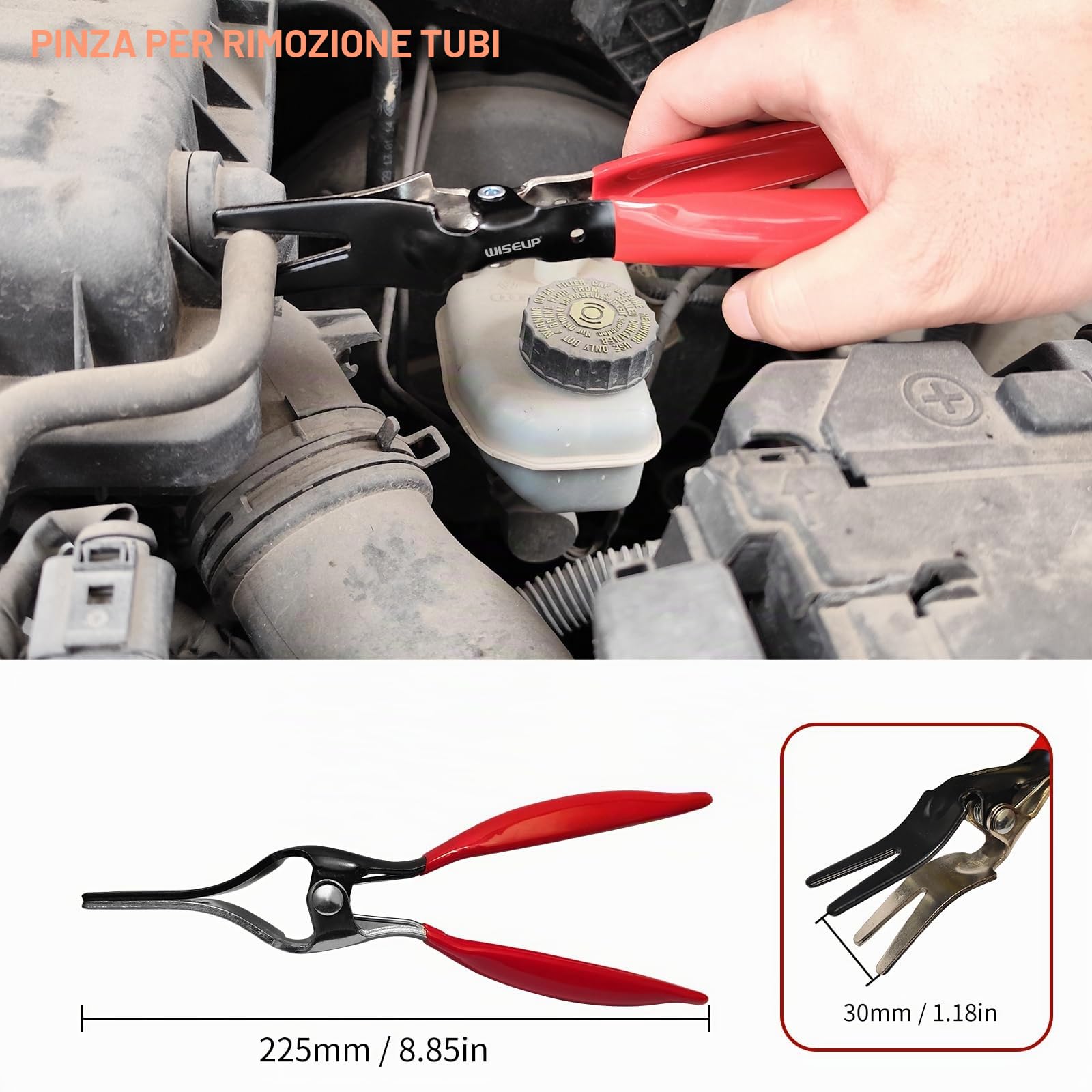 WISEUP Set di 8 attrezzi per scollegare il tubo del carburante, pinza per tubo del carburante, pinze per rimozione tubi, scollegamento elettrico/spinta, estrattore relè, rimozione clip pannello e