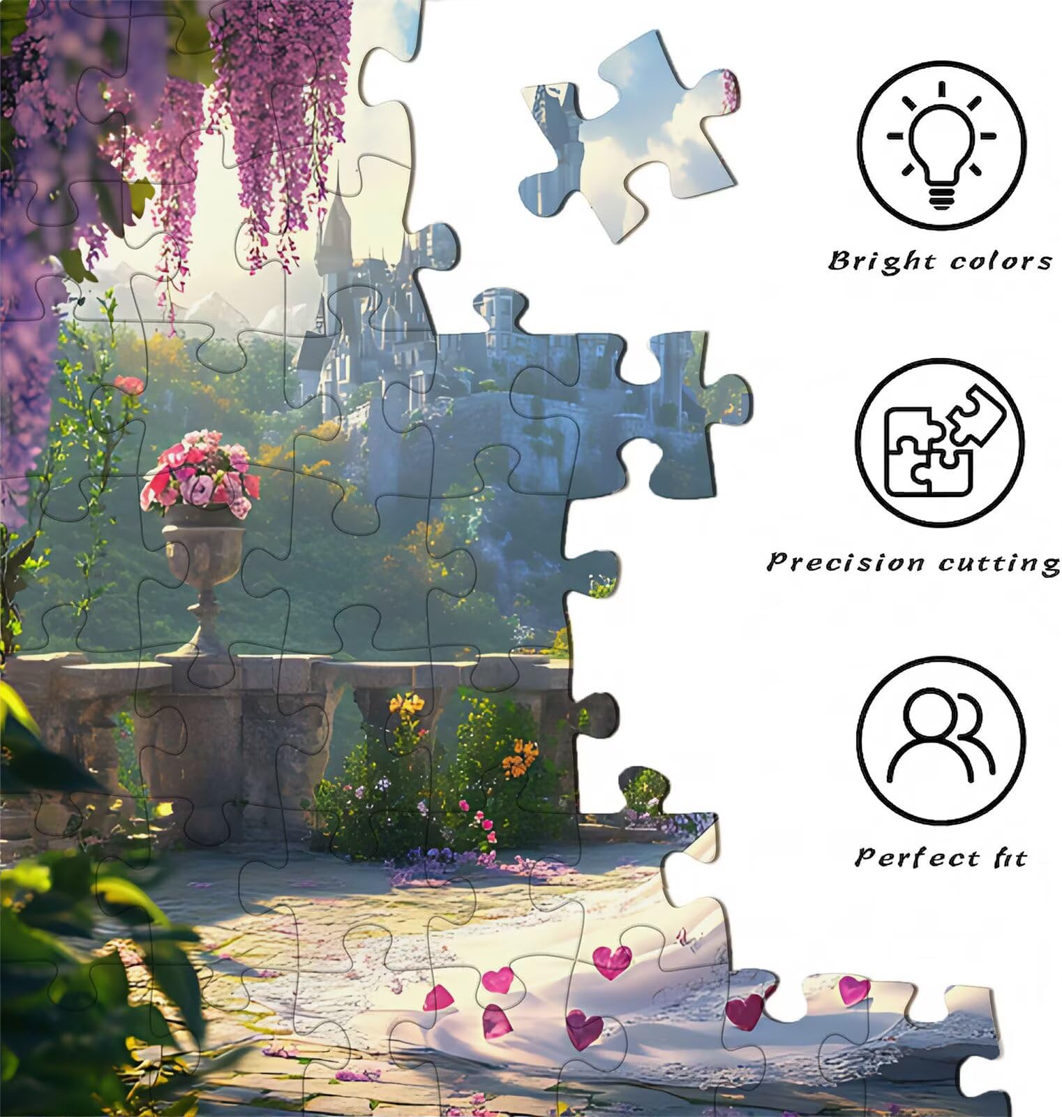 Belleza Palacio Puzzle 5000 Piezas Adultos, Rompecabezas con Letras en la Parte Posterior - Piezas Que Encajan Perfectamente, Reto de Concentración, Regalo para Mujer y Decor, 156.5 x 105.5 cm w0-575