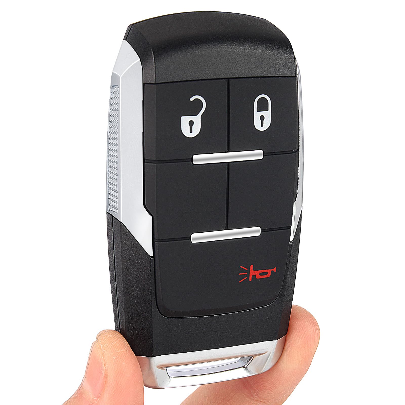 Keyecu Replacement Smart Remote Car Key Fob for RAM 500 2500 3500 4500 5500 2019-2024 GQ4-76T 433MHz 4A Chip 3 Buttons