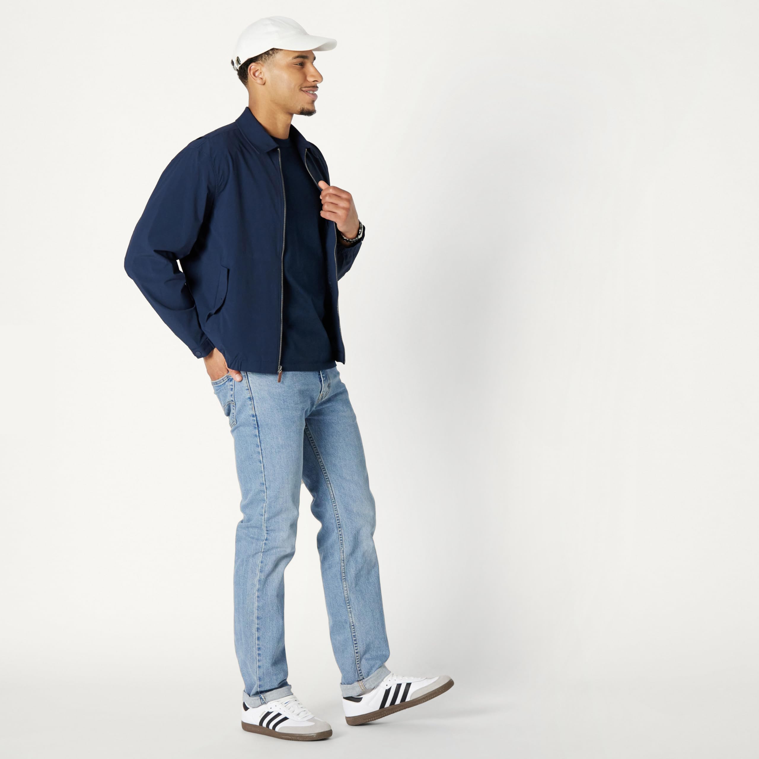Amazon Essentials Homme Blouson Bomber Zippé Léger et Extensible, Coupe Décontractée