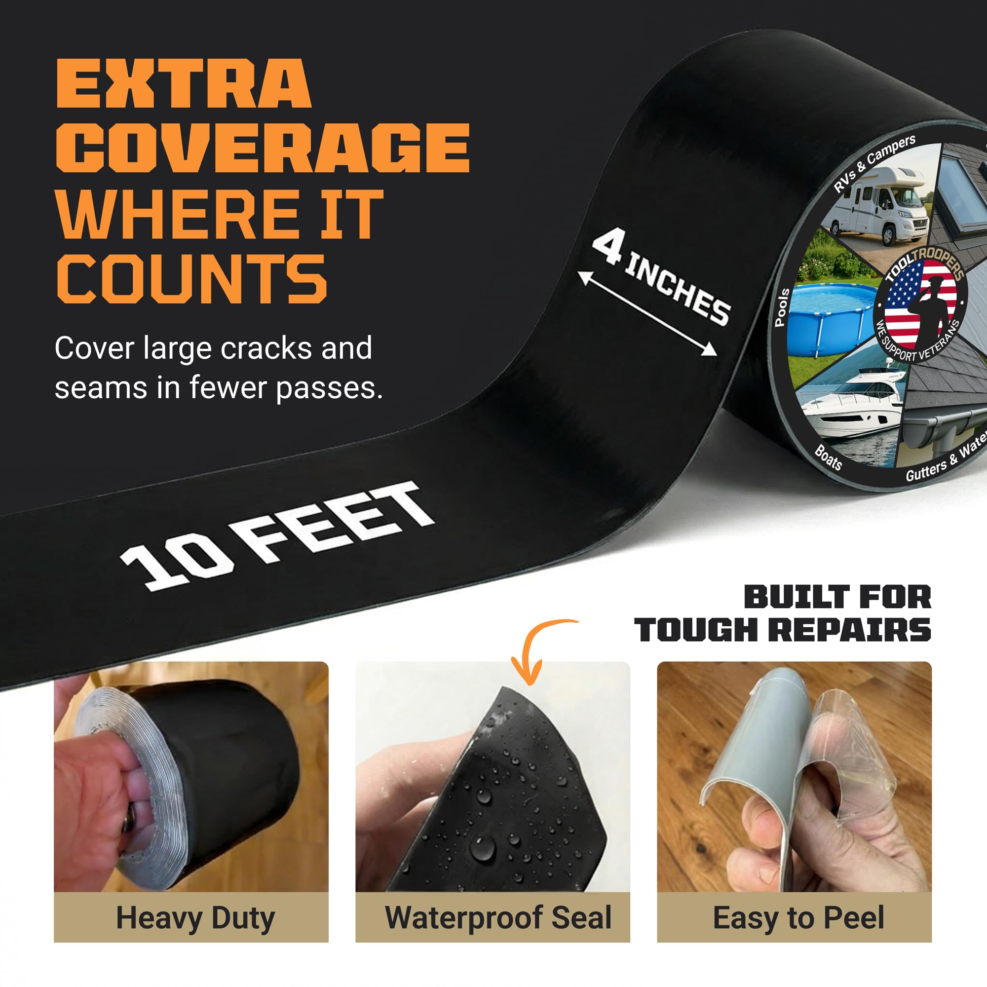 TITANPATCH PRO: Waterproof Sealant Tape - 15+ Year Seal -3 TITANPATCH PRO: Waterproof Sealant Tape - 15+ Year Seal -3