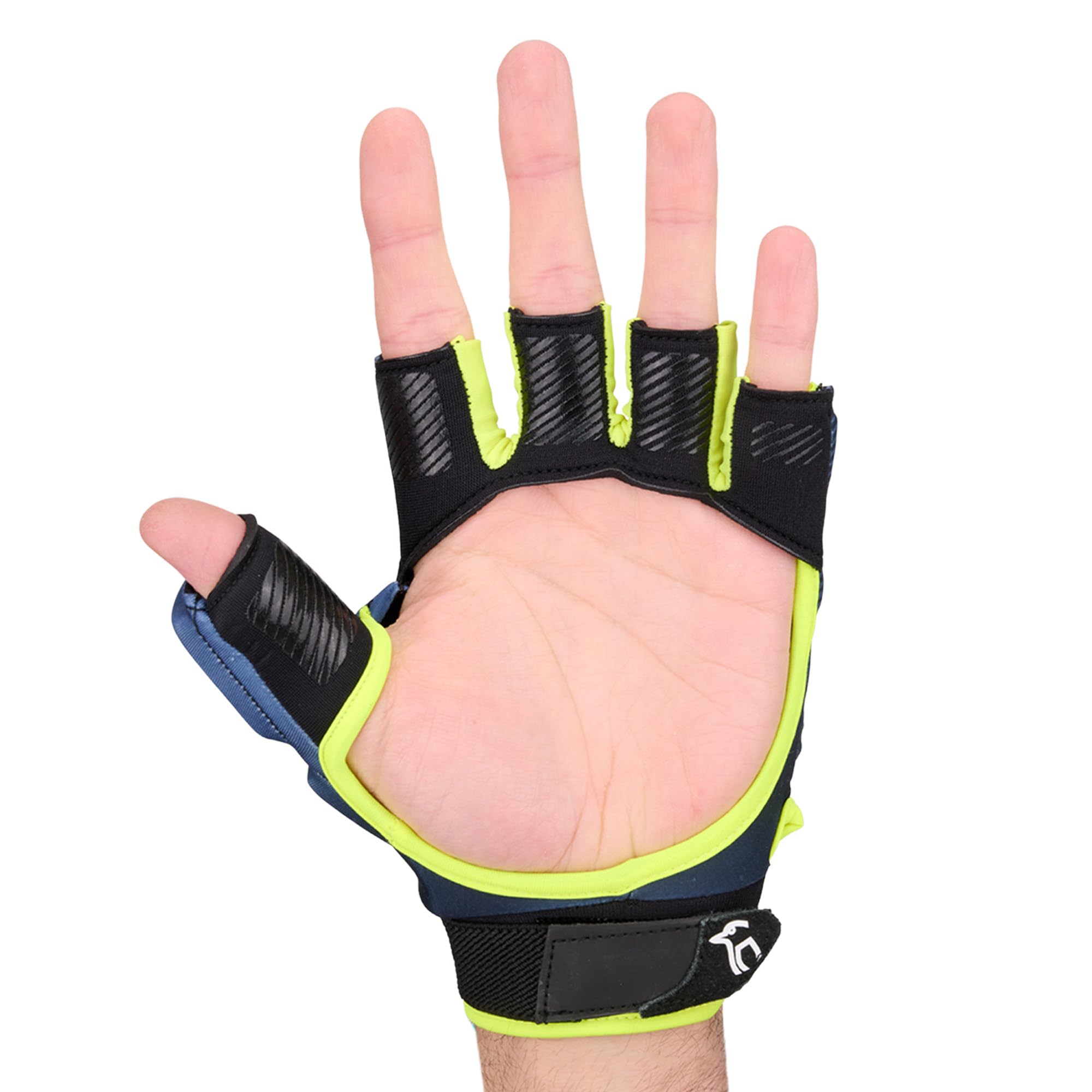 Kookaburra Spirit Hockey-Handschuh, Größe XS, Linke Hand, TPU-Schale, offener Handflächengriff, Daumenschutz, grau/gelb Sport & Freizeit