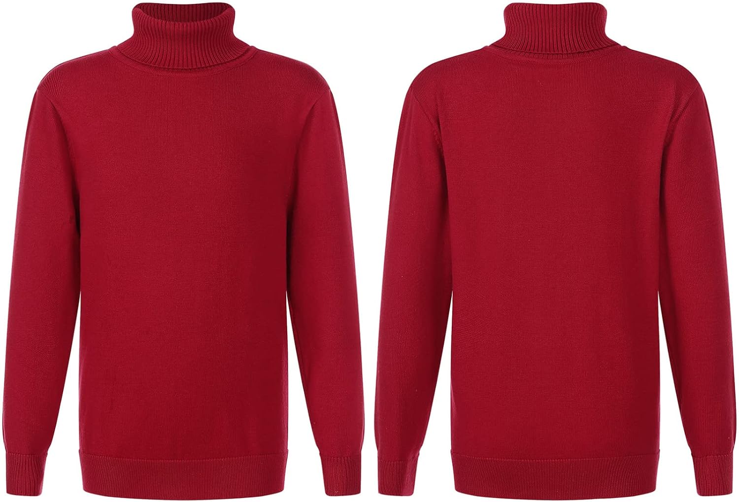 Jhaoyu Kids Boys Mock Neck Knitted Pullover Sweater Long Sleeve Sweatshirt Winter Warm Tops Casual Outerwear