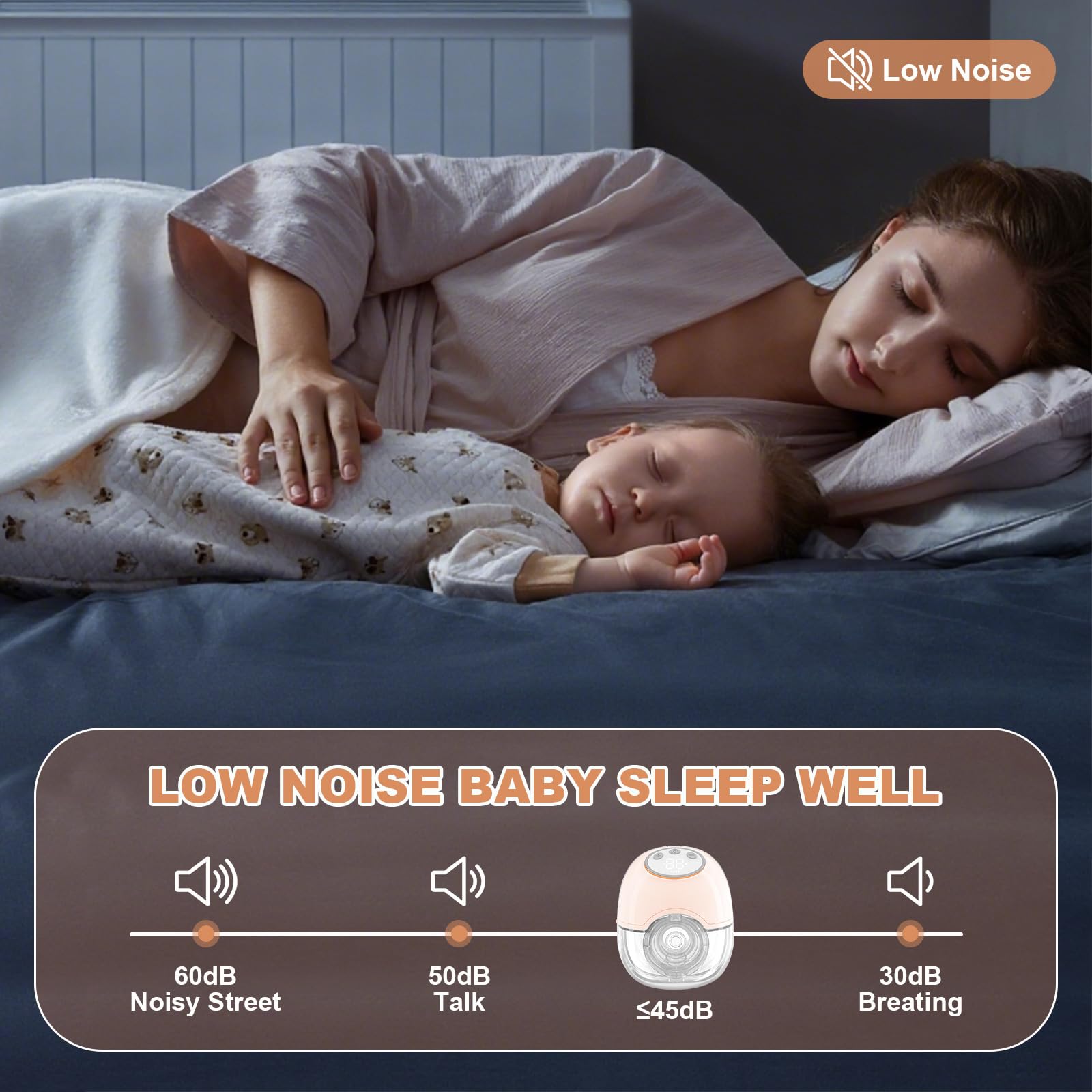TOPCHANCES Hands Free Breast Pump,Wearable Breast Pump Electrical 4 Modes 12 Levels,45dB Ultra Quiet Wireless Pump,LED Display with 10 Milk Storage Bag and 17/19/21/24mm Flange,BPA Free (Pink-1PC) - Image 4