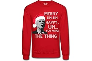 Joe Biden Merry UH UH Ugly Christmas Sweater: Ugly Christmas Sweaters for Men & Women