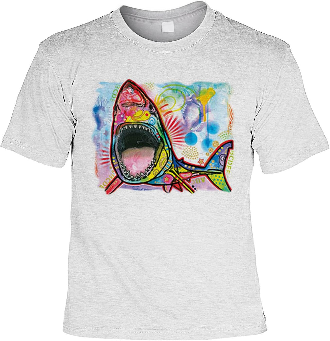 Hai-NeonShirt/Fun-Shirt/Spaß-Shirt mit Fisch-Motiv: Shark - modernes ...