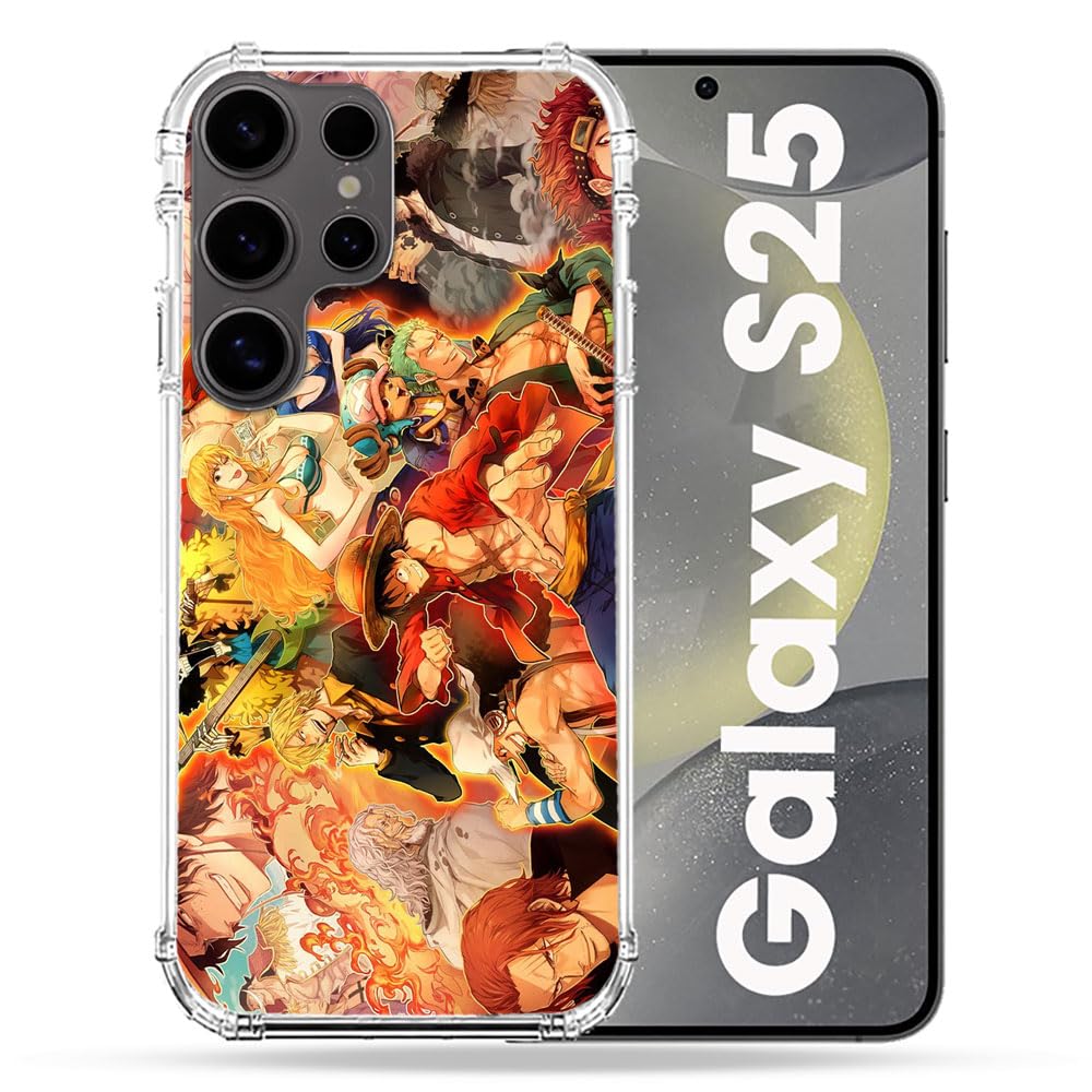 Cokitec Reinforced Case for Samsung Galaxy S25 Manga One Piece Nakama
