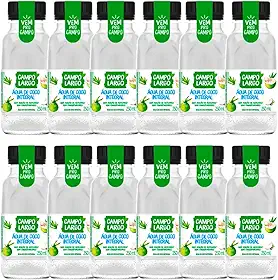 Kit 12x Água De Coco Integral Campo Largo Garrafa 250 Ml Natural Sem Conservante Fardo