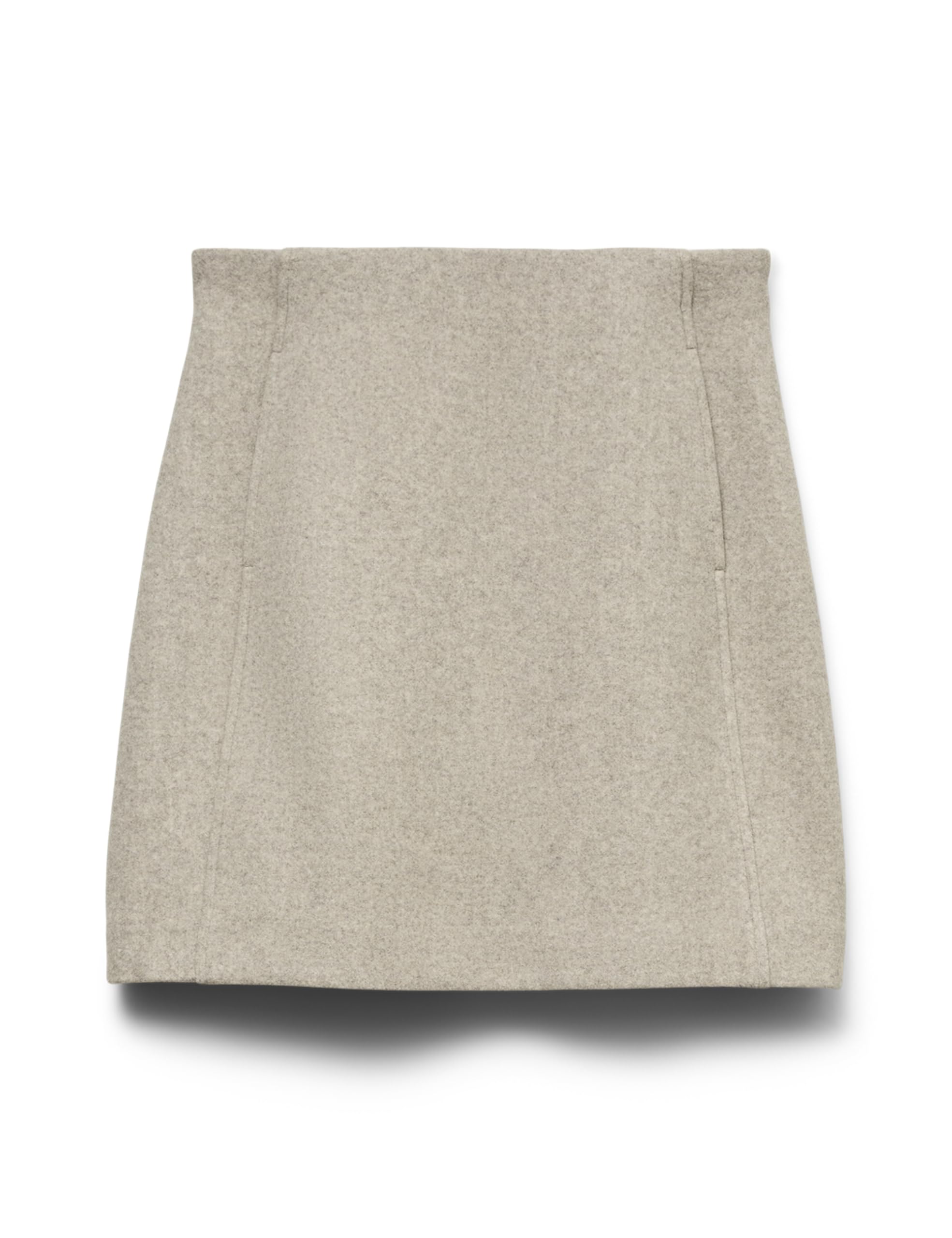 VERO MODA Women's Vmfortuneallison Hw Short Skirt Ga Noos Skirt, Silver Mink/Detail: Melange, M