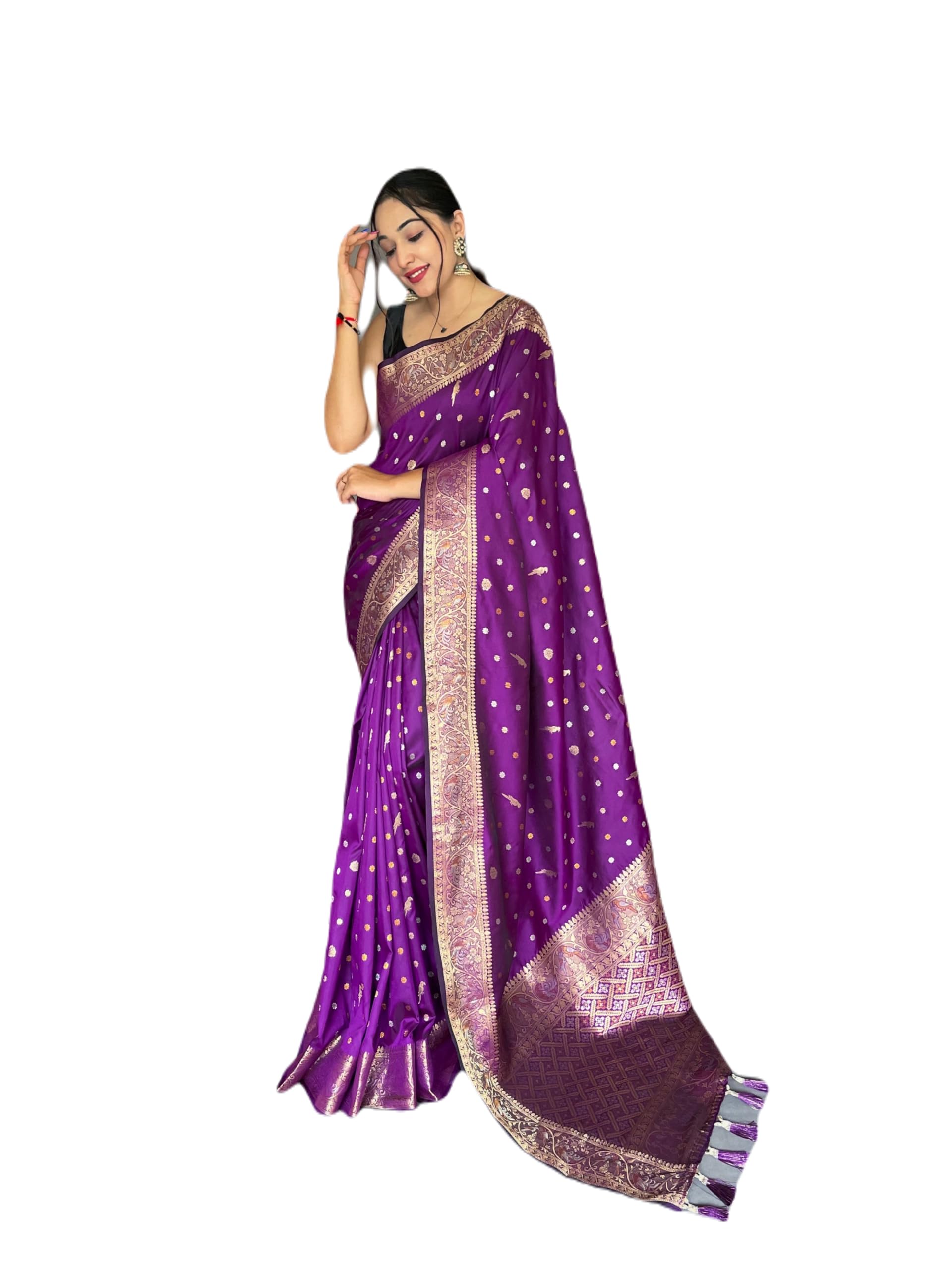 Banarasi Silk Zari Woven Saree with unstitched blouse
