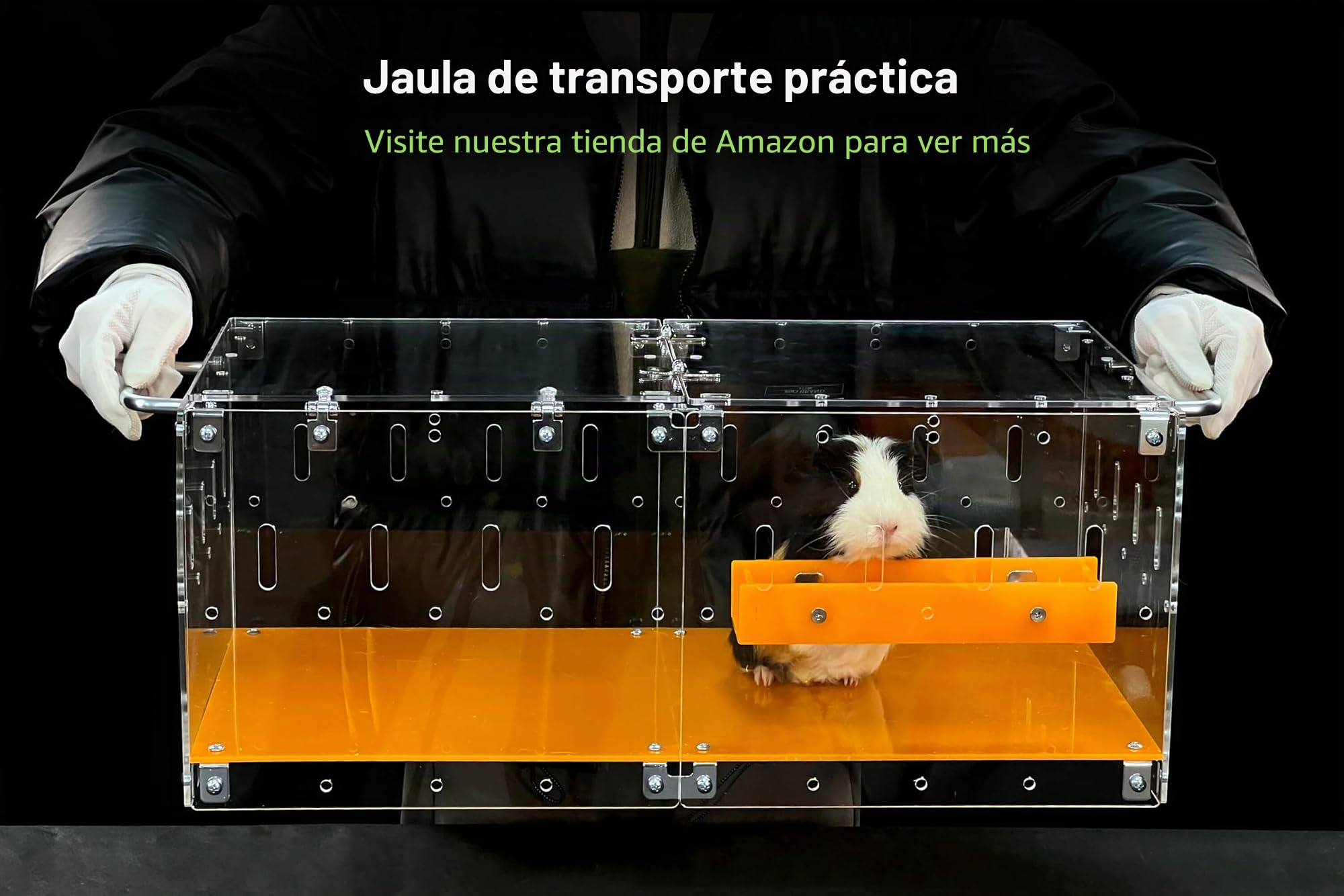 GuineaLoft™ Jaula acrílica (modelo-P2) – Jaula expandible para hámsters, ratas, ratones, jerbos, animales pequeños propensos a escapar y masticar, totalmente bloqueable – Visita la tienda Guinea Loft