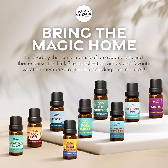 Park Scents Poly Lobby Polynesian Resort Theme Park Hotel Inspired Fragrance Oil USA Made Luxury Scented Essential Oils for Diffusers for Home, Aromatherapy, Gifts for Women, Sister (10ml)