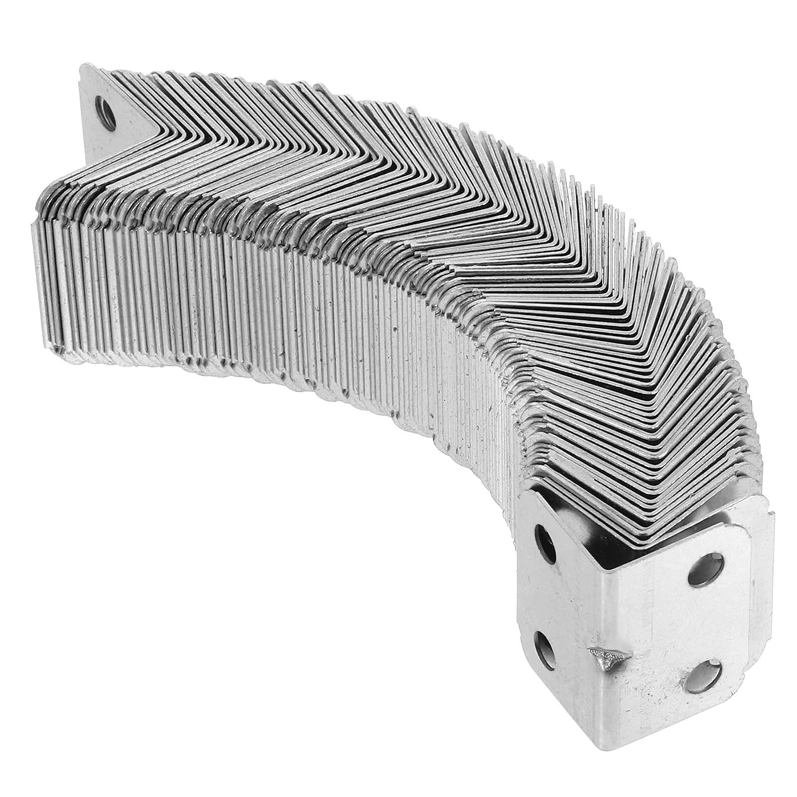 Cidegoo One Color Corner Code 100Pcs L Bracket Small Corner Brace Heavy Duty Angle Iron Hardware For Wood Furniture Shelf Table Desk Leg Reinforcement