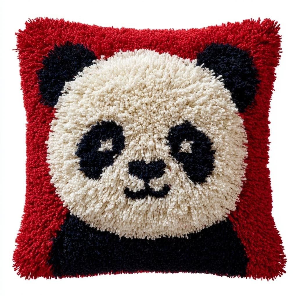 AxiangziK Latch Hook Cushion Kits,Cute Panda