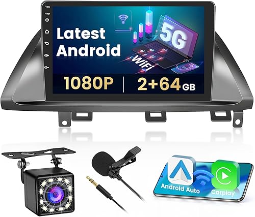 for Honda Odyssey 2005-2010 Radio Android 11 Car Stereo with Carplay Android Auto, 10.1 Inch Capacitive Touch Screen High Definition Head Unit with