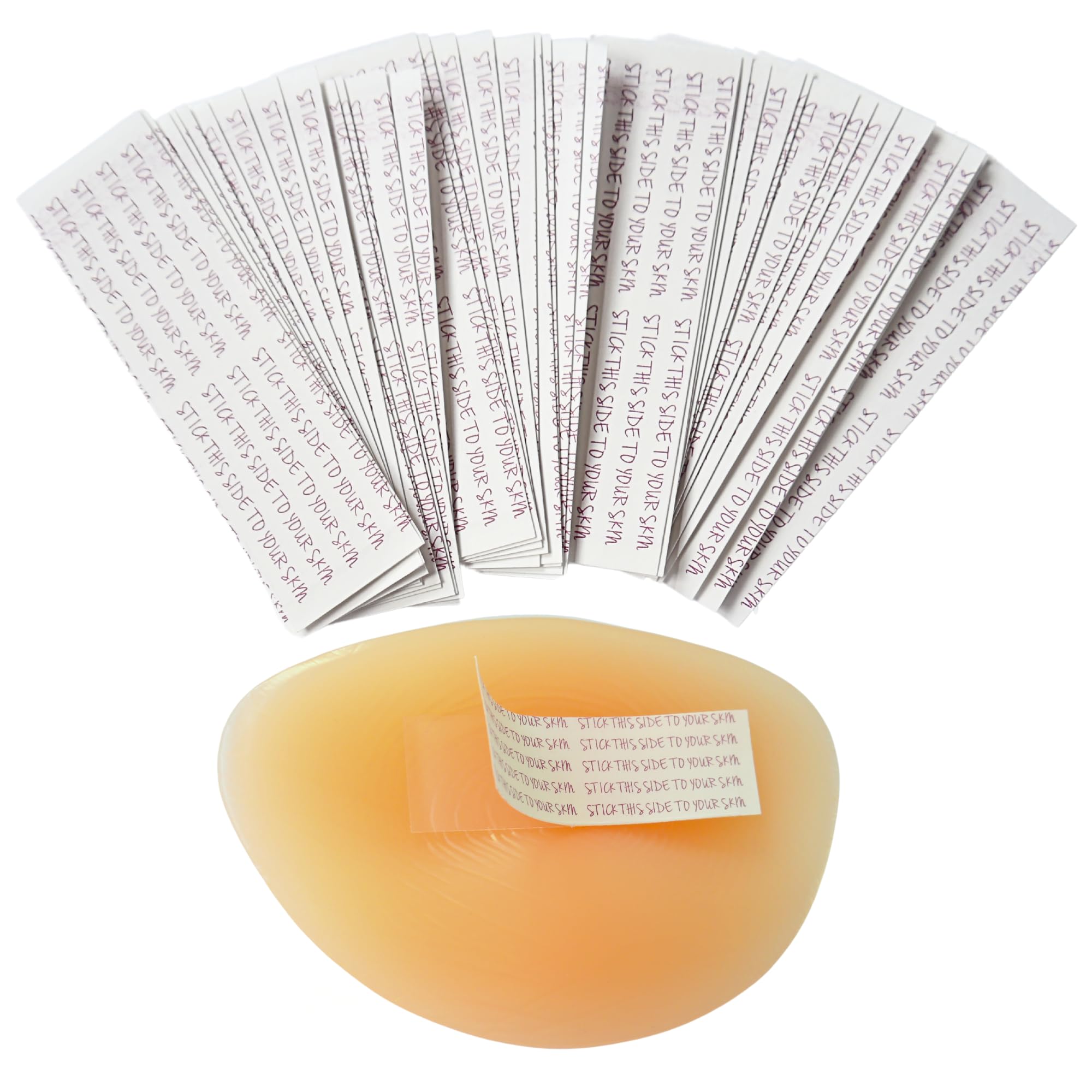 Boobylicious Adhesive Tape – 1.6cm x 8.5cm (⅝ x 3⅜") Double-Sided Strips – Secure Hold for Bra Inserts, Silicone Enhancers, Breast Forms & False Boobs – Skin-Safe Tape for Trans & Cosplay