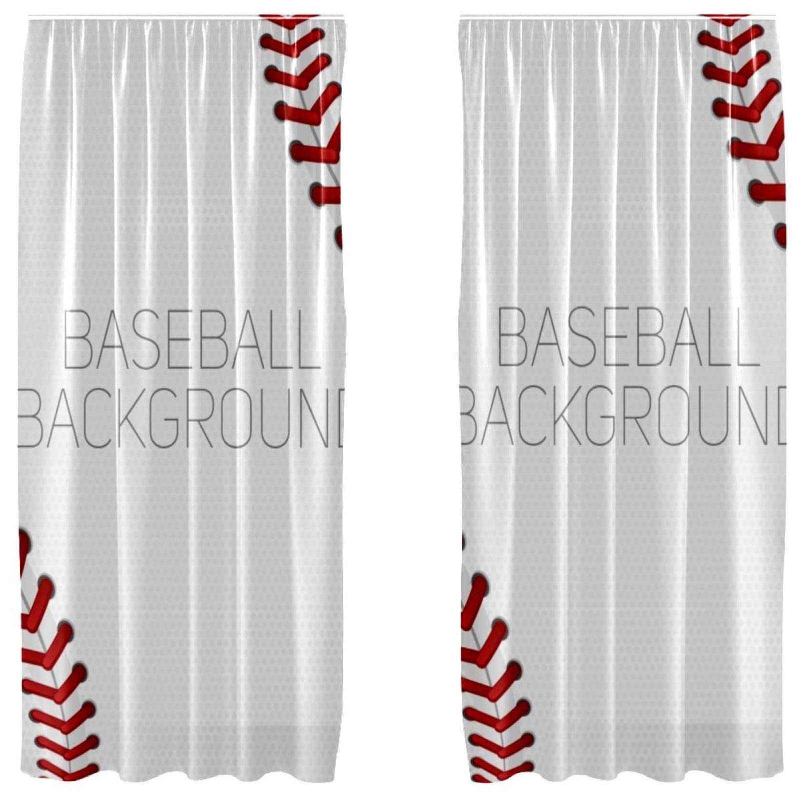 Cortinas de béisbol opacas con aislamiento térmico y reducción de ruido para habitación juvenil