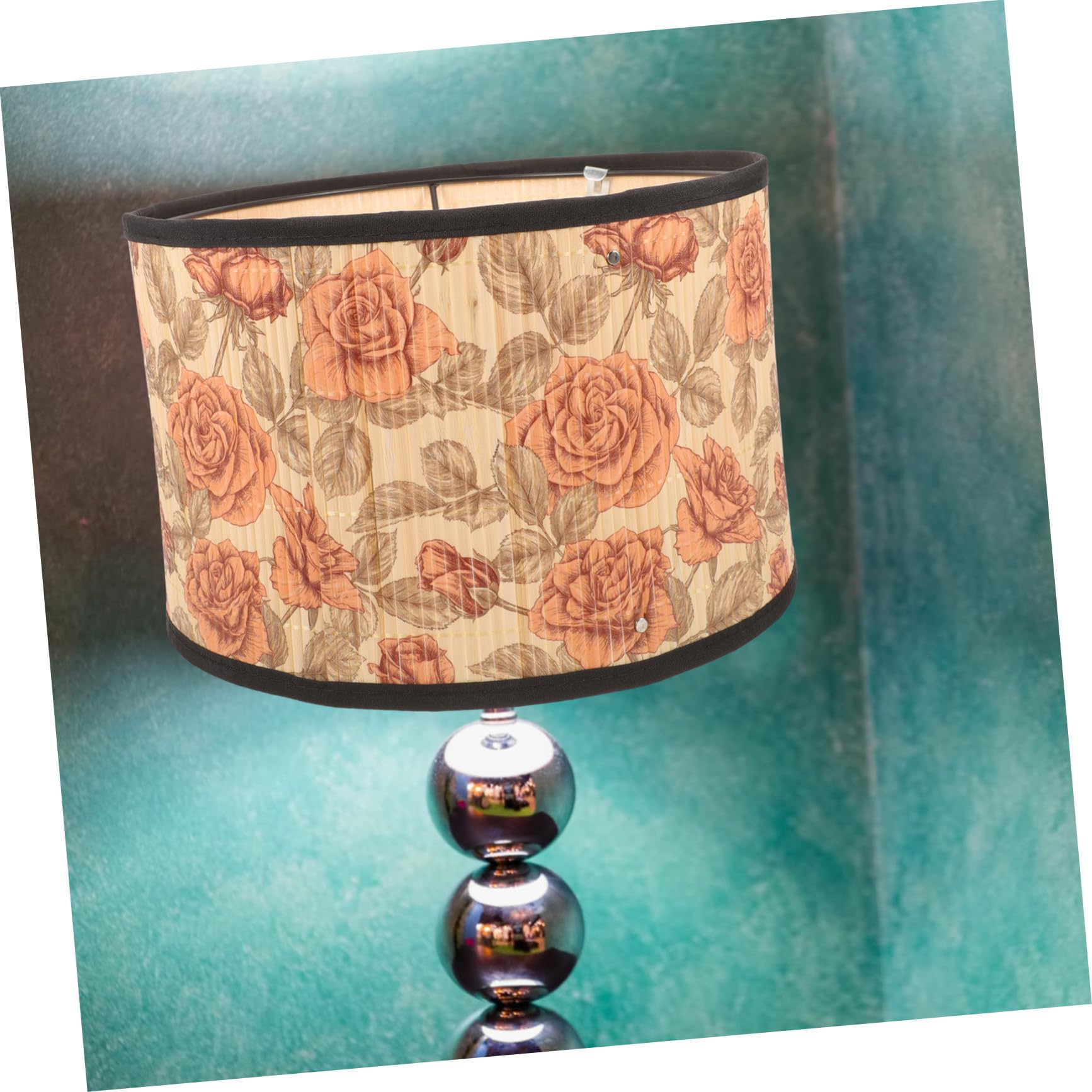 Pantalla de Lámpara de Bambú Cubierta Decorativa para Techo Luz Suave Estilo Retro y Diseño Creativo