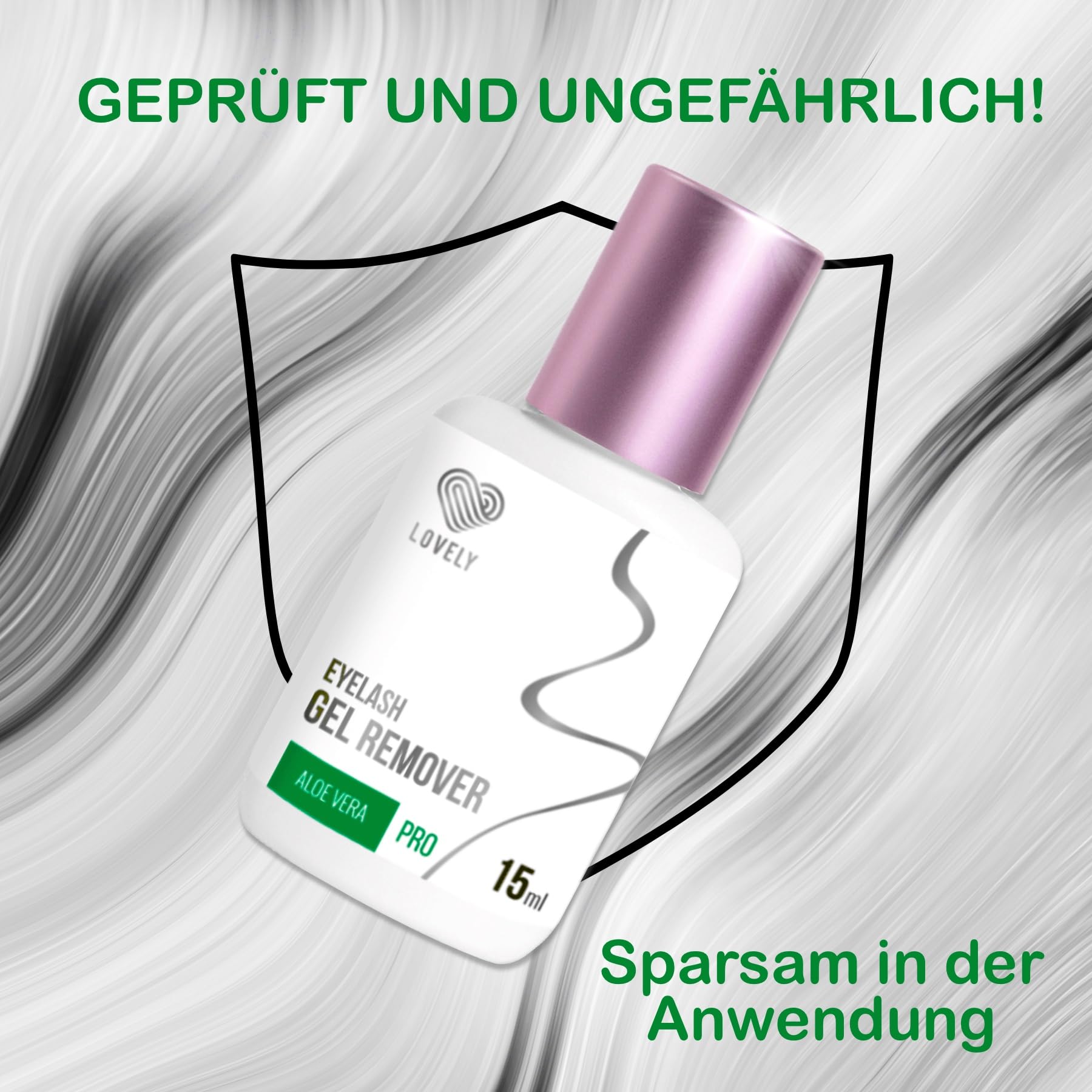 Remover Gel Eyelashes | Lash Extension Remover | Eyelash Extension | LOVELY (15ml), Fragrance:Aloe