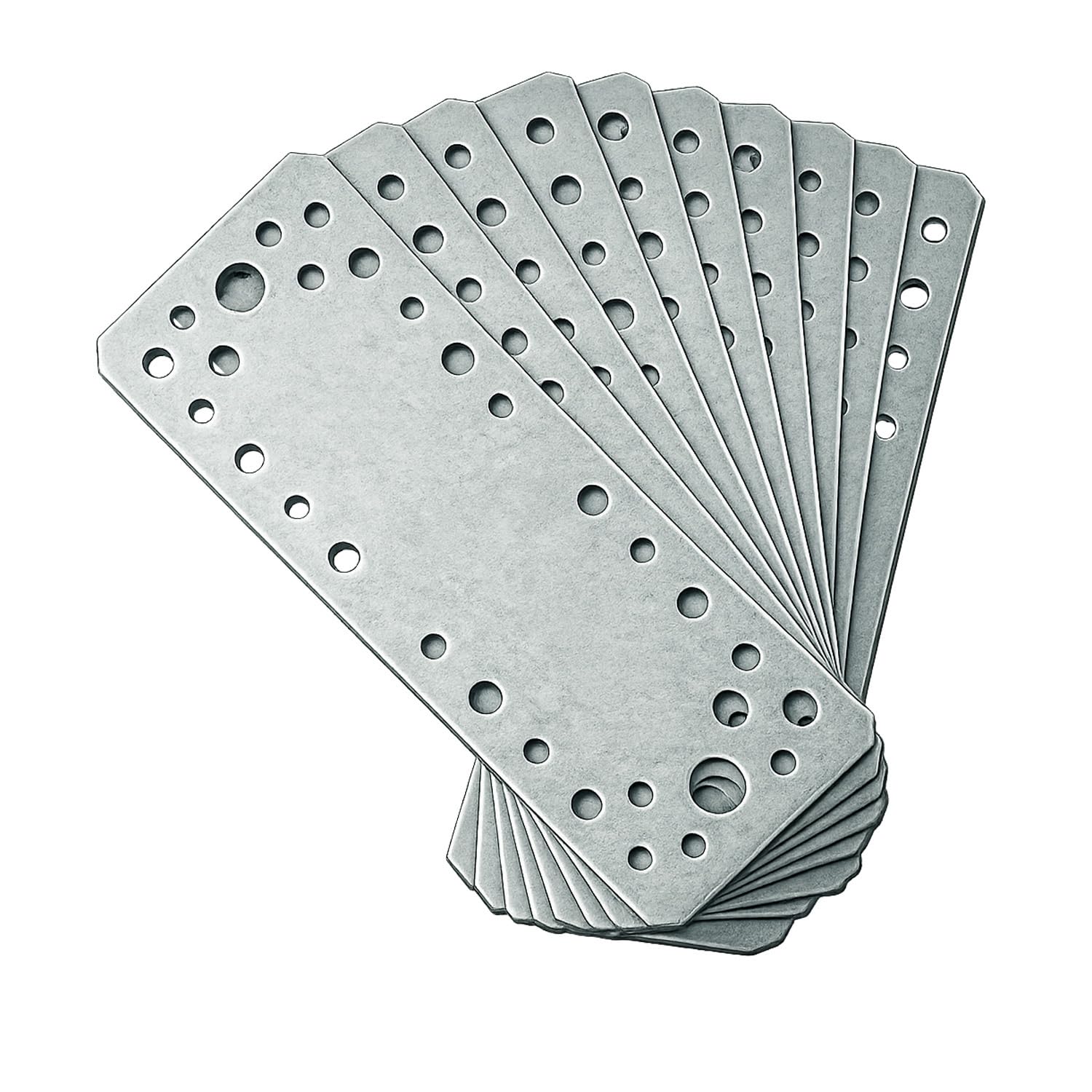 OMIDEAS 10 x Flachverbinder (180 x 65 x 2) Verbindungsplatte Verbindungsblech Holzbau Verbinder Holzverbinder, Verzinkt