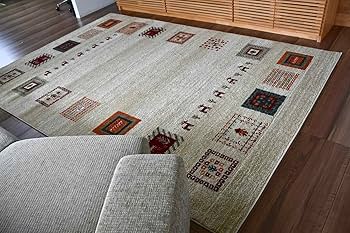 専用！ウィルトン織 民族柄 ギャッベ ラグ 150×225cm-121001 トルコ製】ウィルトンラグ(ギャッベ柄) - インテリアの通販なら