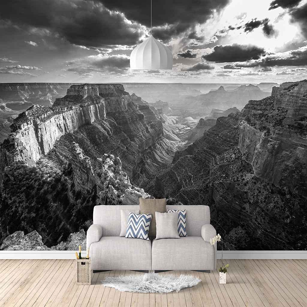 Trompe L'oeil Murale Haute Définition Art Mural Moderne Montagne