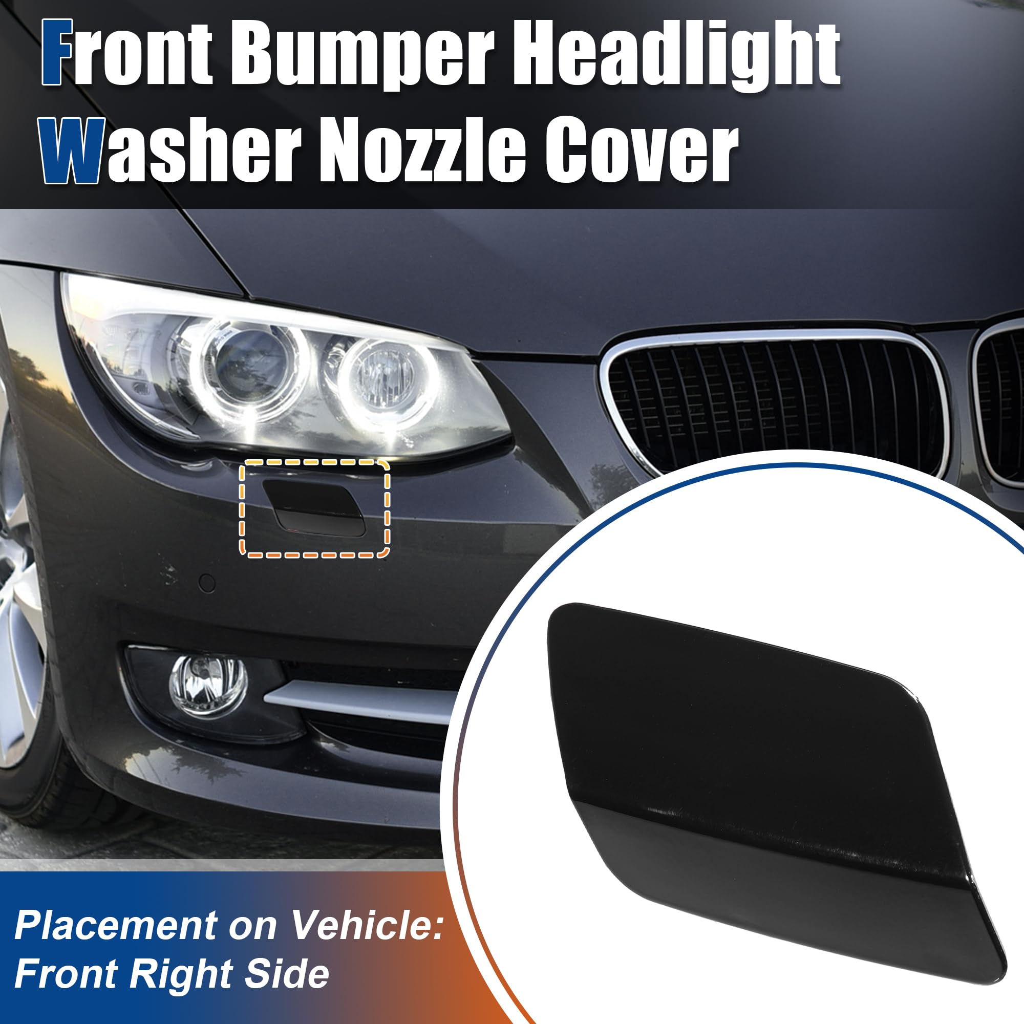 Amazon.com: uxcell Right Passenger Side Front Bumper Headlight  