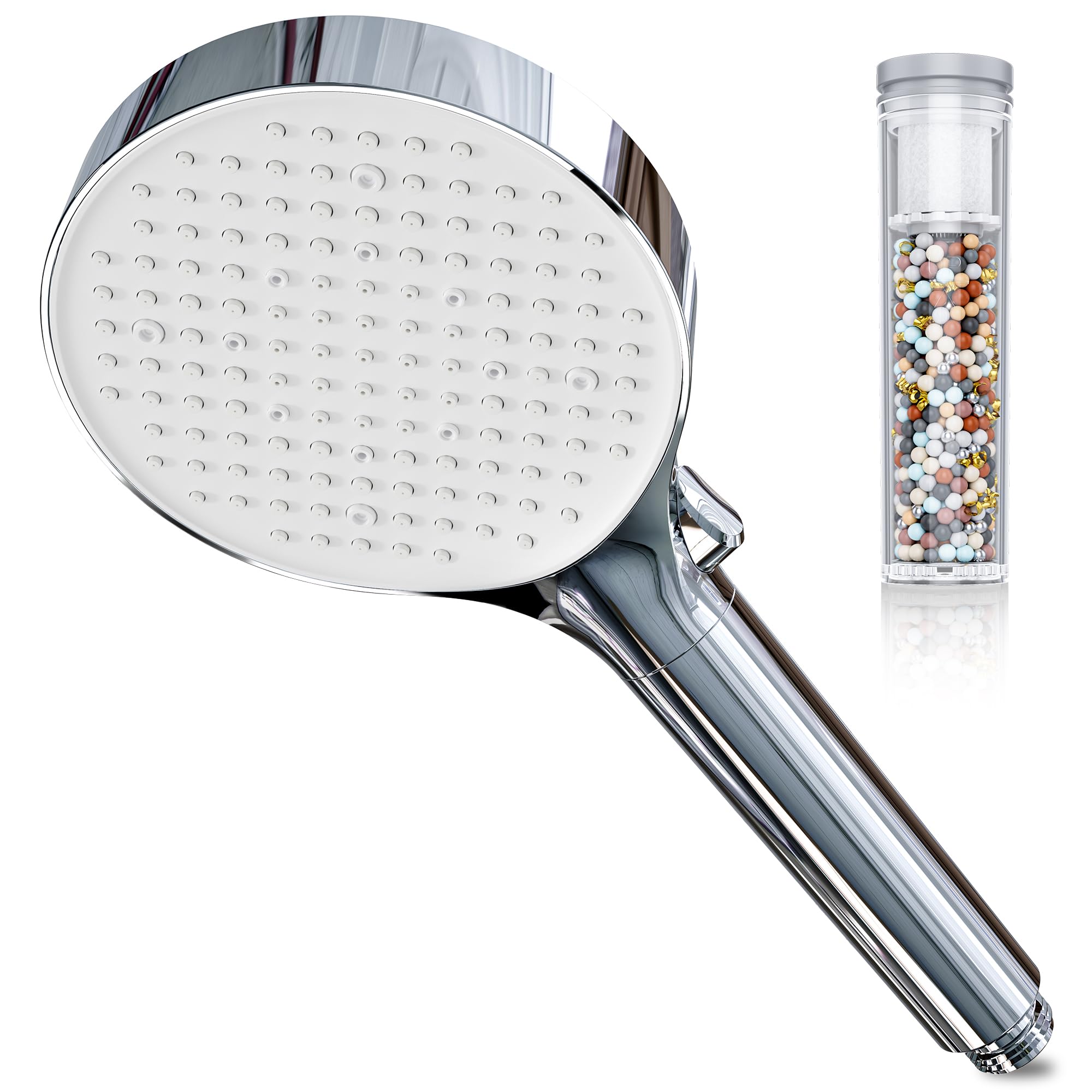 Magichome Duschkopf mit Filter in 25 Schichten, Hochdruck Handbrause 6 Modi | Duschkopf Wassersparend mit Filter Sparduschkopf Duschbrause für Hartes Wasser,Rest-Chlor,Bakterien, Schwermetall