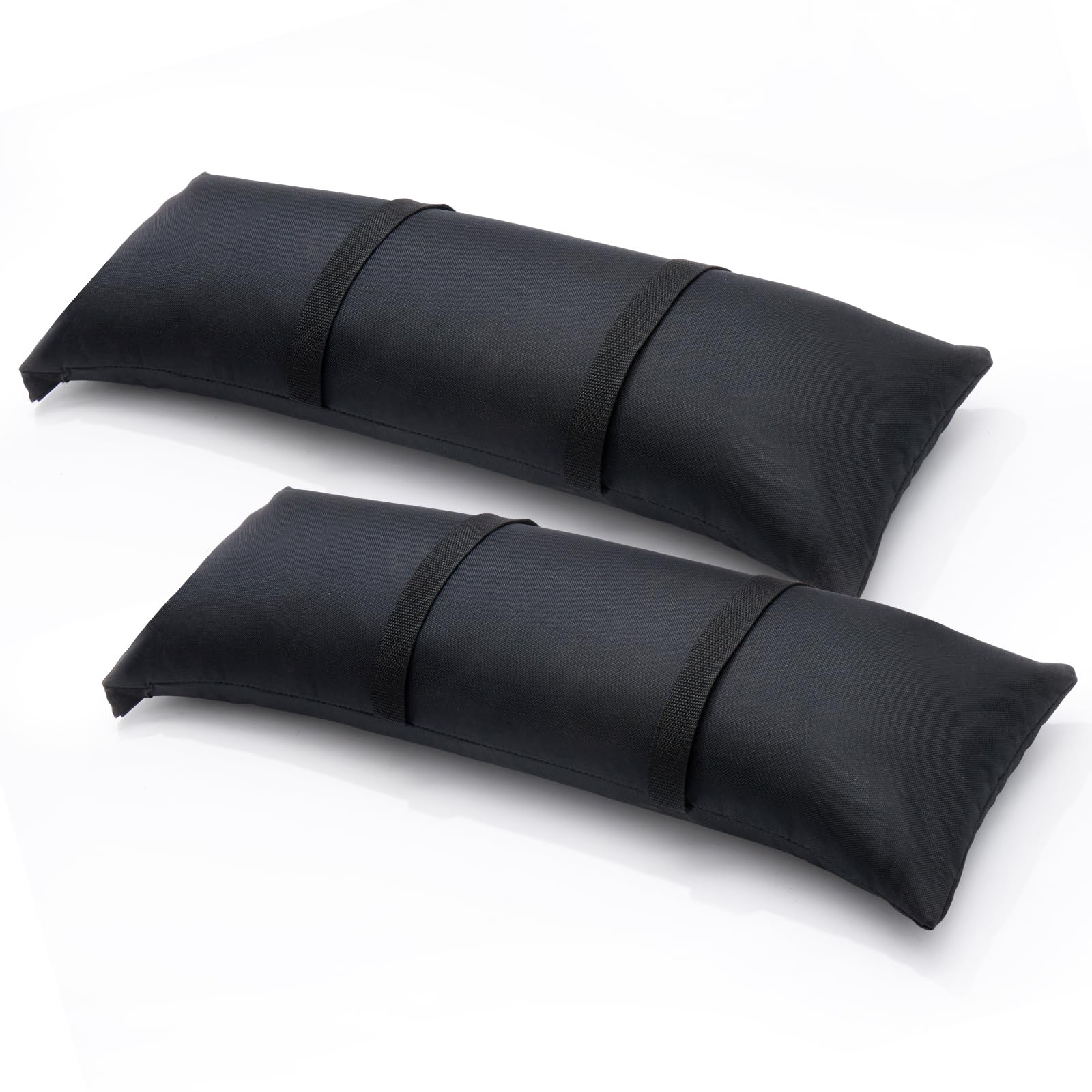 Umbrella Base Weight Sand Bags, Sand Bags for Weight, 2 x 44 LBS Fillable SandBags for Umbrella Base, Cantilever Patio Umbrella, Trampoline, Outdoor Garden Backyard Furniture(Without Sand) (2, black)