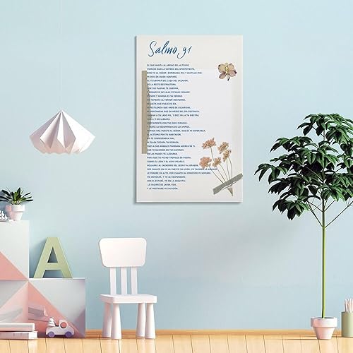 Miniatura 4 de Salmo - Póster con versículos bíblicos en español, 91 pósteres religiosos espirituales (4) pósteres de pintura en lienzo e impresiones artísticas de
