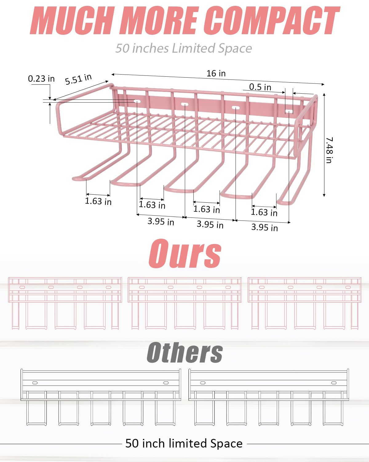 Pink Power Tool Organizer - Wall Mount Style for Power Tool Drill Storage as Heavy Duty Tool Shelf & Tool Rack with Compact Design image 4