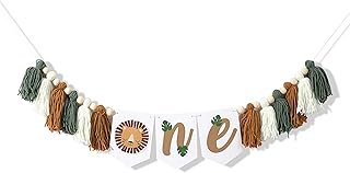 Bohemian Lion High Chair Banner - the Lion's First Birthday, the King of the Jungle, a Wild Boy, Wild Decoration, High Chair Banner Wildlife Park, Birthday Girl Decoration, a Wild Party, Photography Props in the Studio, and Birthday Decoration in the Wildlife Park. (Wool Fringed Lion Banner)