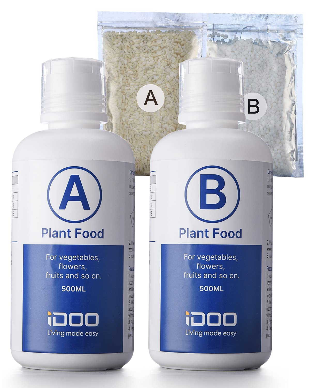 Buy iDOO Plant Food 70 oz (2 Liter), AllPurpose Water Soluble A & B Nutrients, Liquid