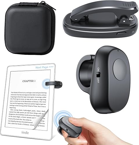 Anillo de dedo para Kindle Page Turner, control remoto inalámbrico recargable para Kindle Paperwhite, lectores electrónicos y cámara, perfecto para