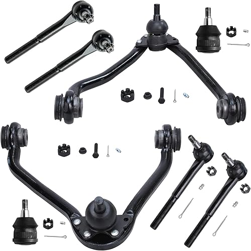 Miniatura 1577 de Detroit Axle - Kit de brazos de control de extremo delantero RWD para Dodge Ram 03-06 2500 3500, 2 brazos de control superior con rótula 2 varillas