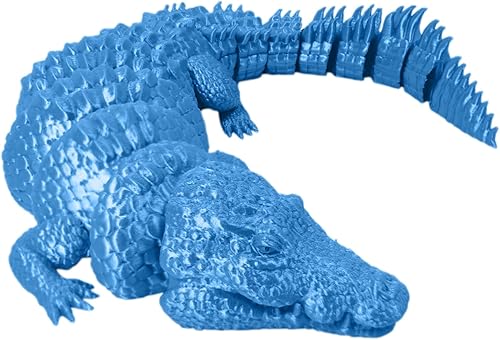 Juguete de cocodrilo articulado impreso en 3D, juguetes impresos en 3D, figuras de acción de cocodrilo con forma vívida de cocodrilo y