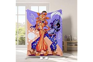 Soft and Cozy Five Nights at Freddy's Sundrop and Moondrop Blanket for Kids