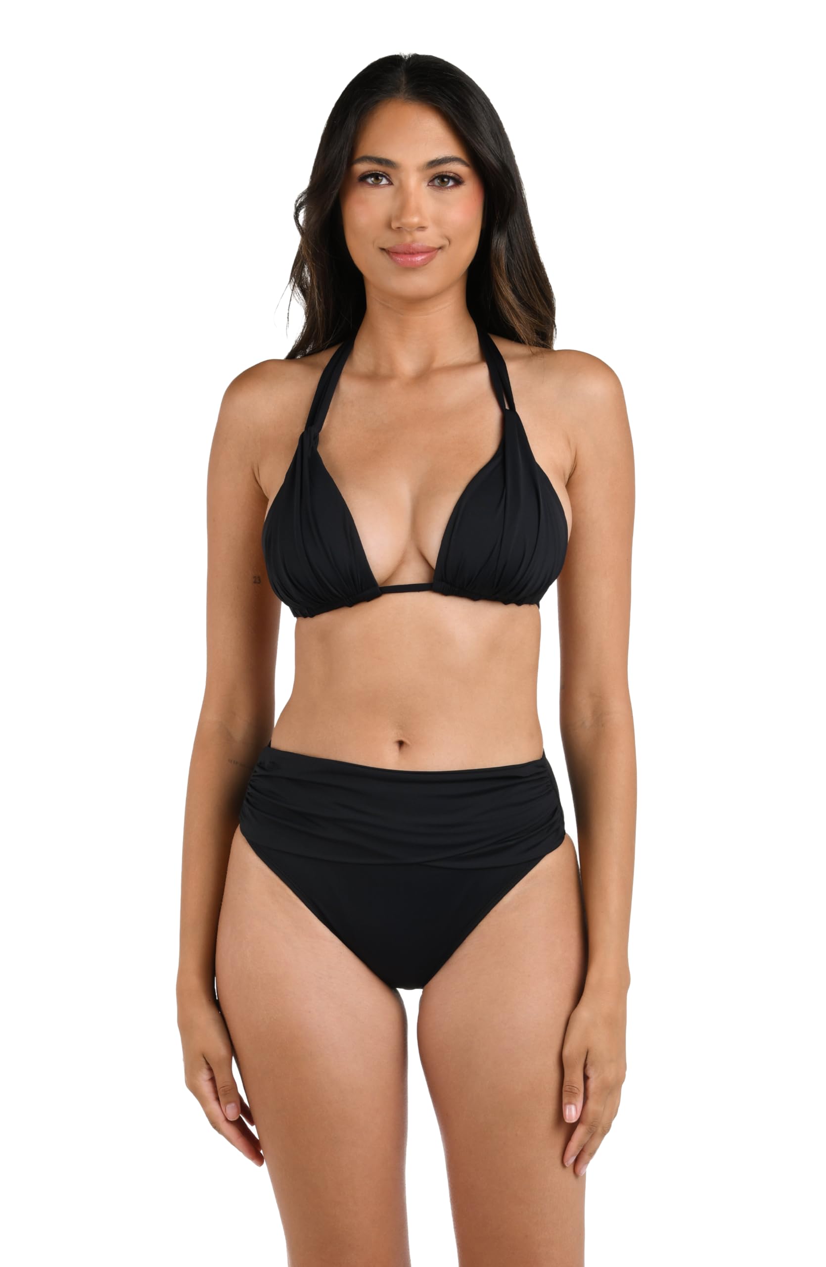 La Blanca Damskie spodnie z wyspą bogini z paskiem średni stan bikini strój kąpielowy dół