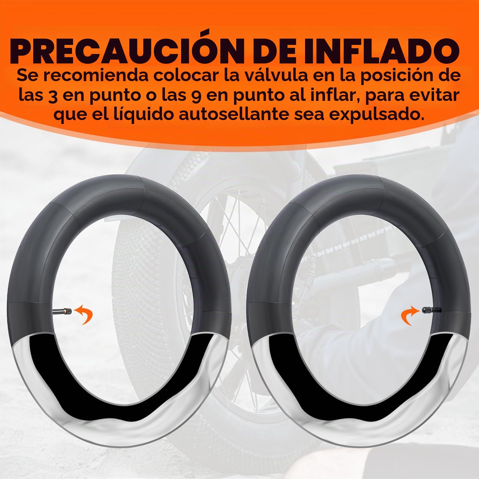 YunSCM 2 Piezas 20x3,5/4,0 Cámara de Aire Reforzada AV32mm Schrader Valve, Prevenir y Reparar, Sellado Autónomo, Compatible 20 Pulgadas cámara de Bicicleta 20x3,50 20x4,0