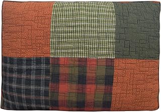 Donna Sharp Pillow Sham - Woodland Square Lodge Decorative Pillow Cover with Patchwork Pattern - King