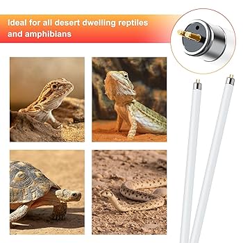 Uvb Light For Reptiles T5 UVB Reptile Light Fixture Combo Kit, 24W